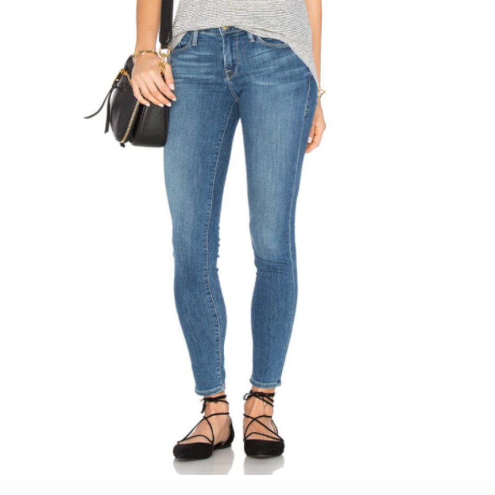Frame Le Skinny de Jeanne Crop Mid-Rise Jeans